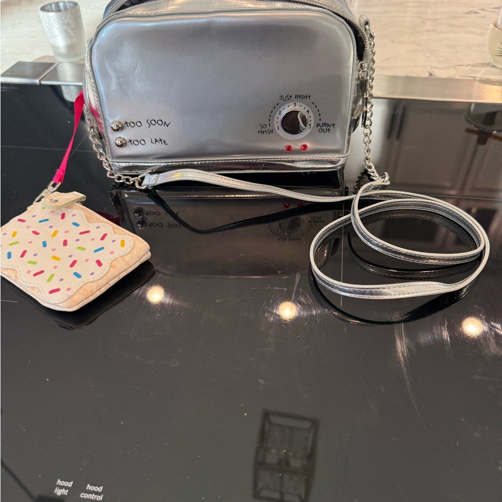 Betsy Johnson Fun Toaster Bag with cross body Chain Strap